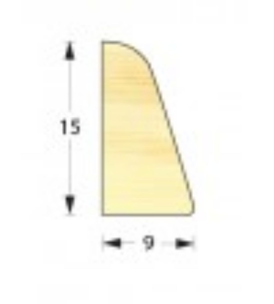 Billede af Sandliste hvid 9x15mm